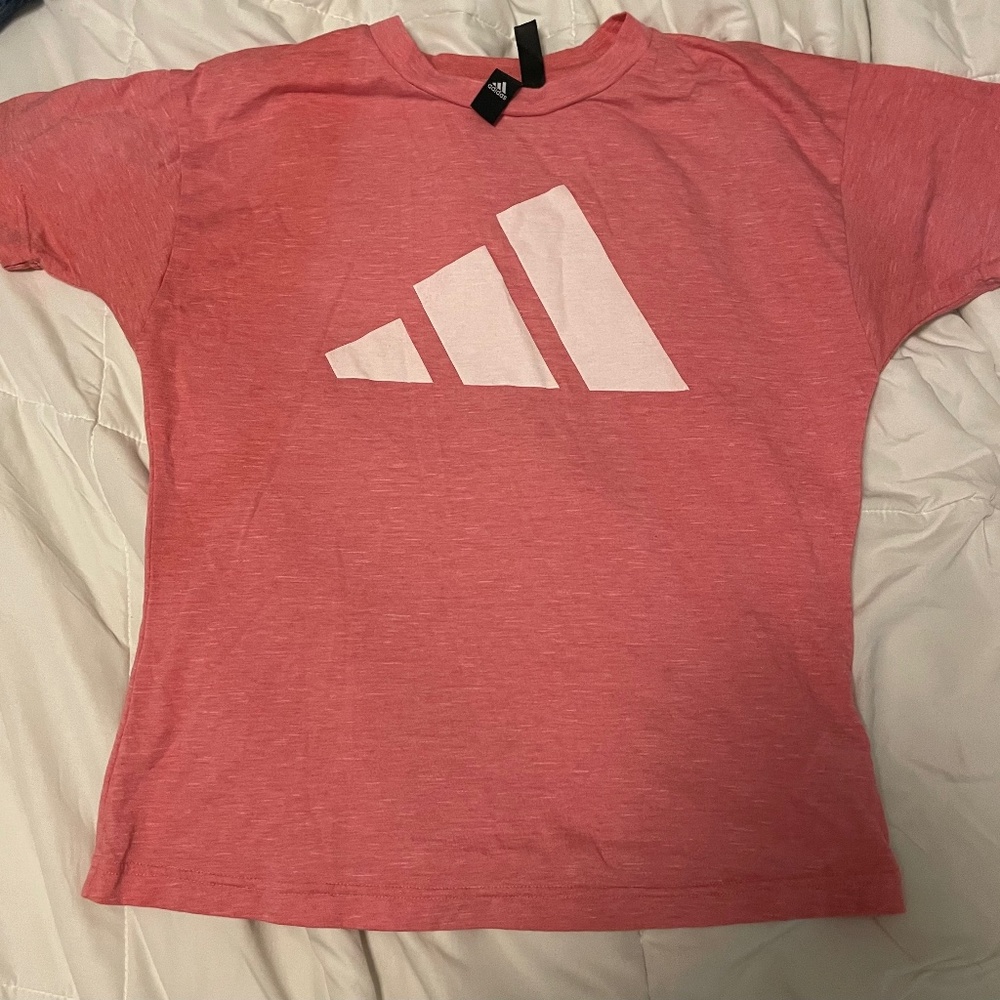 Womens Adidas Short Sleeve Logo Top Size Medium